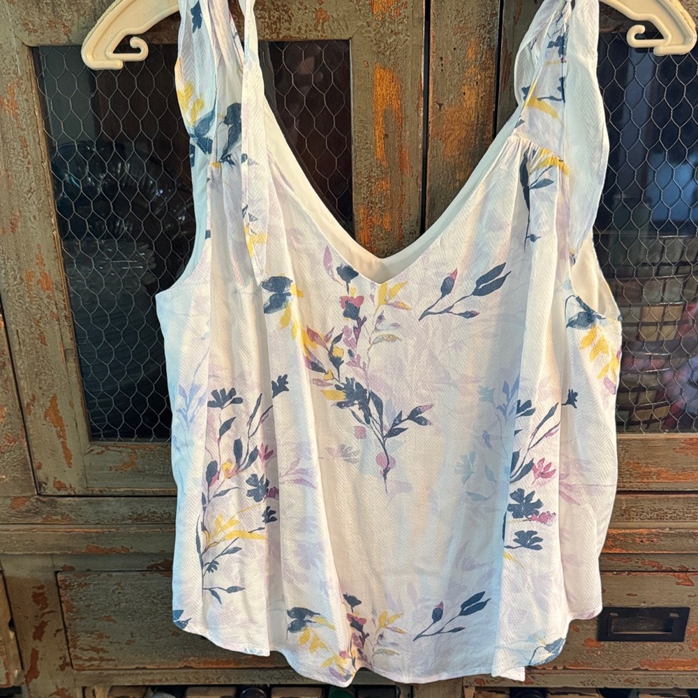 Gentle Fawn White Floral Tank Top